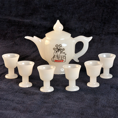 白玉酒具,玉器工艺品,玉器礼品,纪念礼品,节日礼品