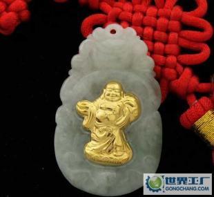 金镶玉带来好风水 A货翡翠+999千足金 佛像项饰风水吉祥物_礼品、工艺品、饰品_世界工厂网中国产品信息库